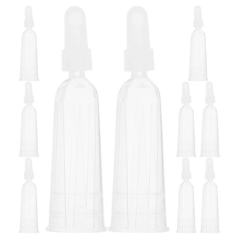 Transparent Ampule Bottle Dropper Cap for Accurate Liquid Dispensing 10Pcs