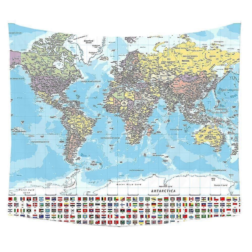 world map tapestry wall hanging for kids