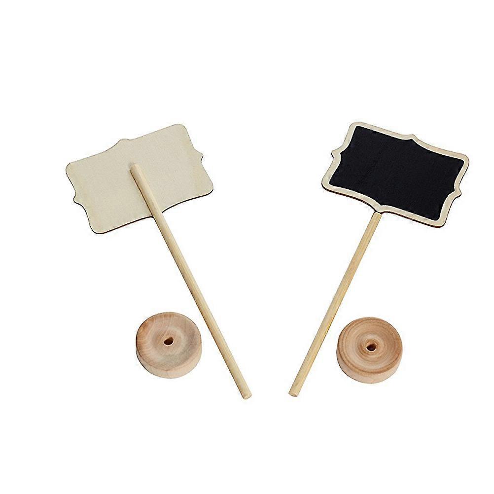 10 Pack of Mini Chalkboard with Stand and 2 Liquid Chalks 10 Pieces Replace Film for Message Board Signs