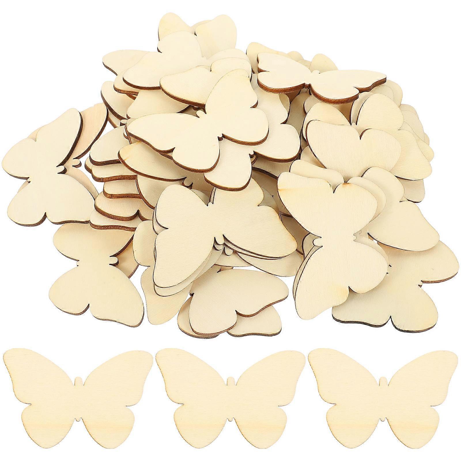 TINKSKY 50 قطعة شكل انقطاع طبيعي غير مكتمل خشبي