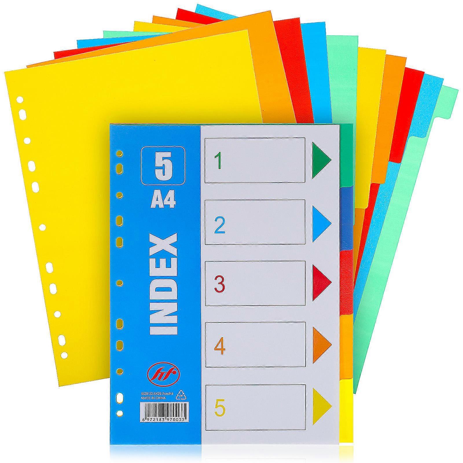 15pcs Binder Dividers Index Tabs Multicolor Notebook Planner Tab Dividers Write Erase Tabs
