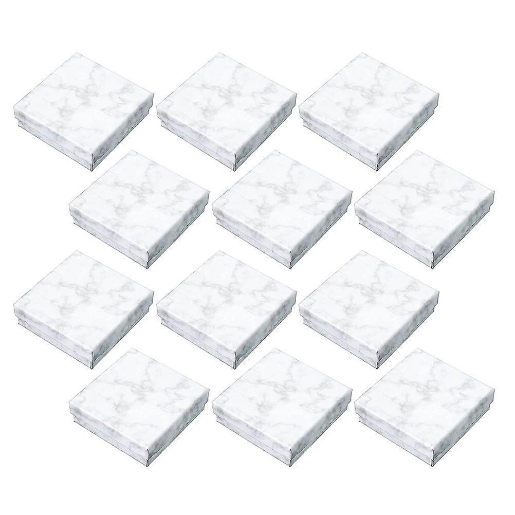 Jewelry Boxes Packaging Cardboard Box for Organizing 48Pcs Marble Pattern