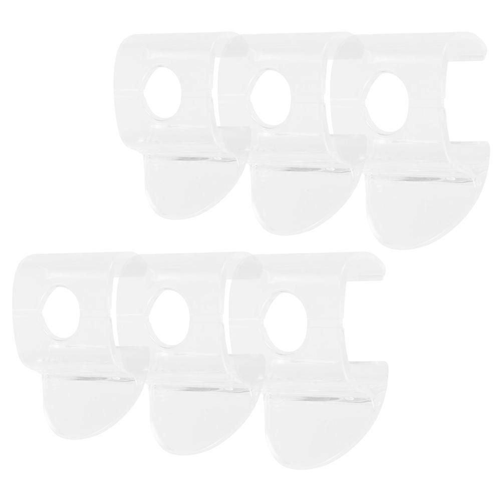 Window Roller Blinds Cordless Shade Handle Mini Transparent Plastic 6Pcs