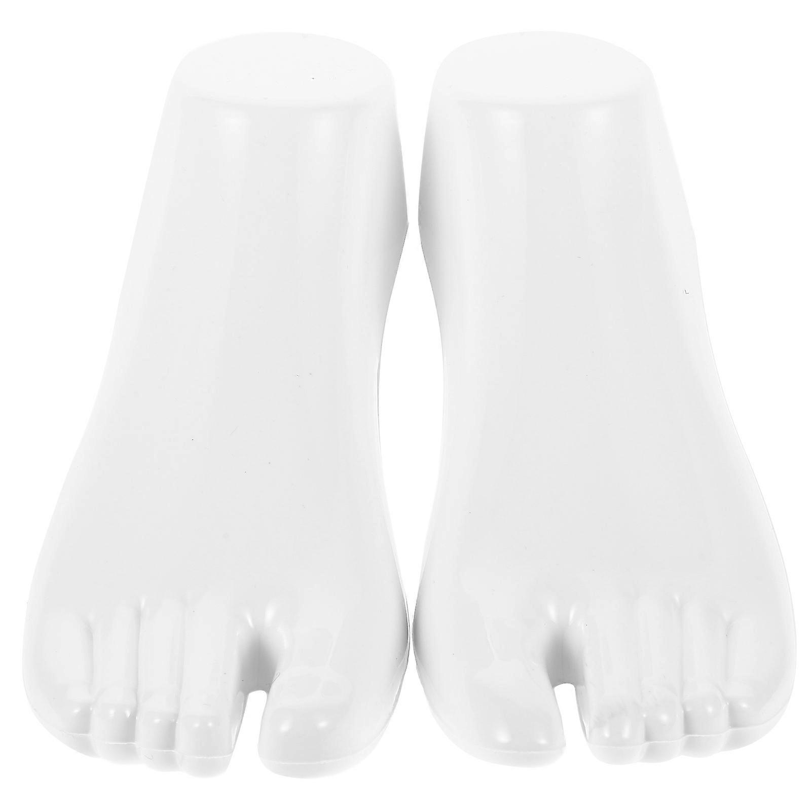 Realistic Plastic Foot Model for Sock Display 1Pair Female Stand