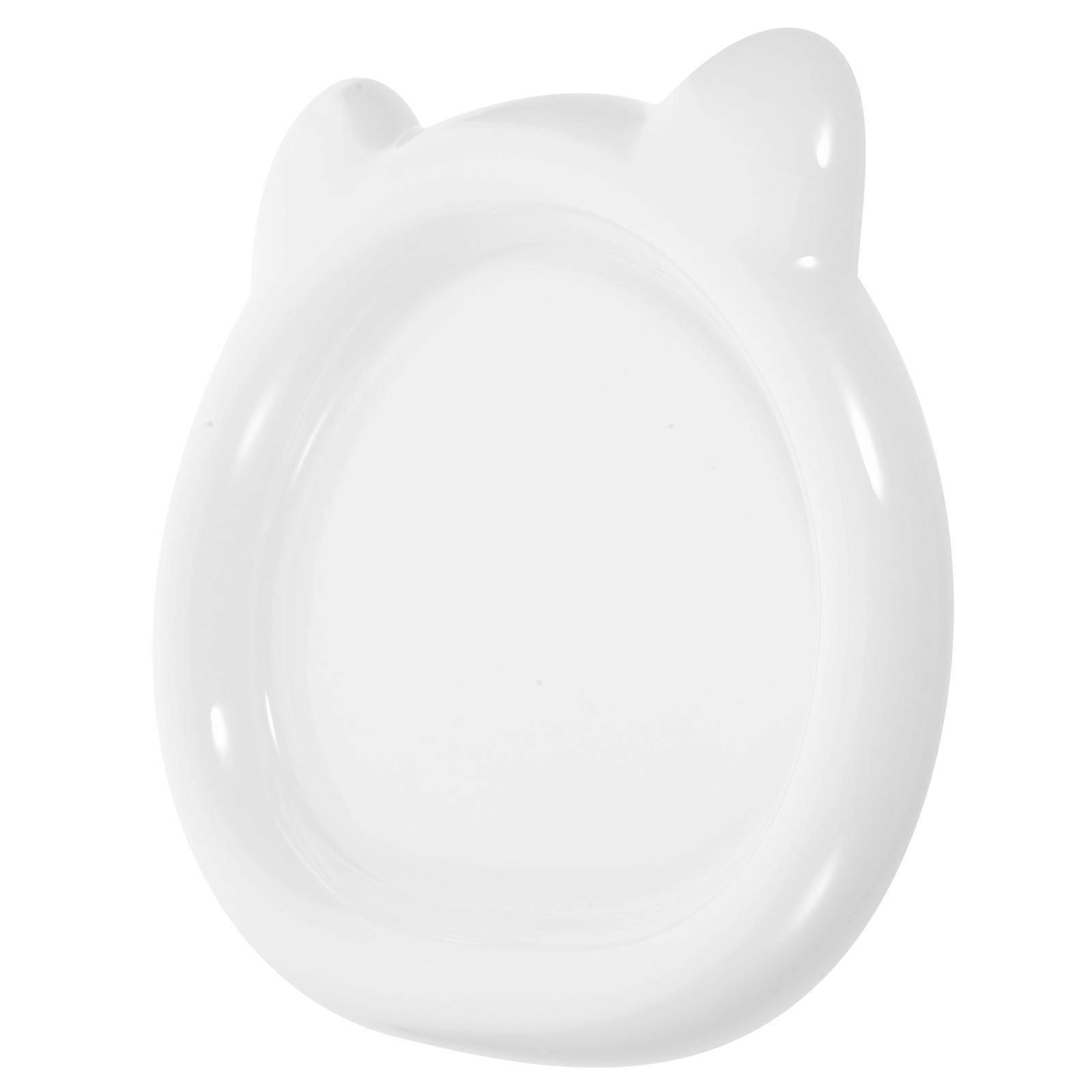 Jewelry Tray Organizer Bear Head Shape for Storage Use 2Pcs Ceramic White