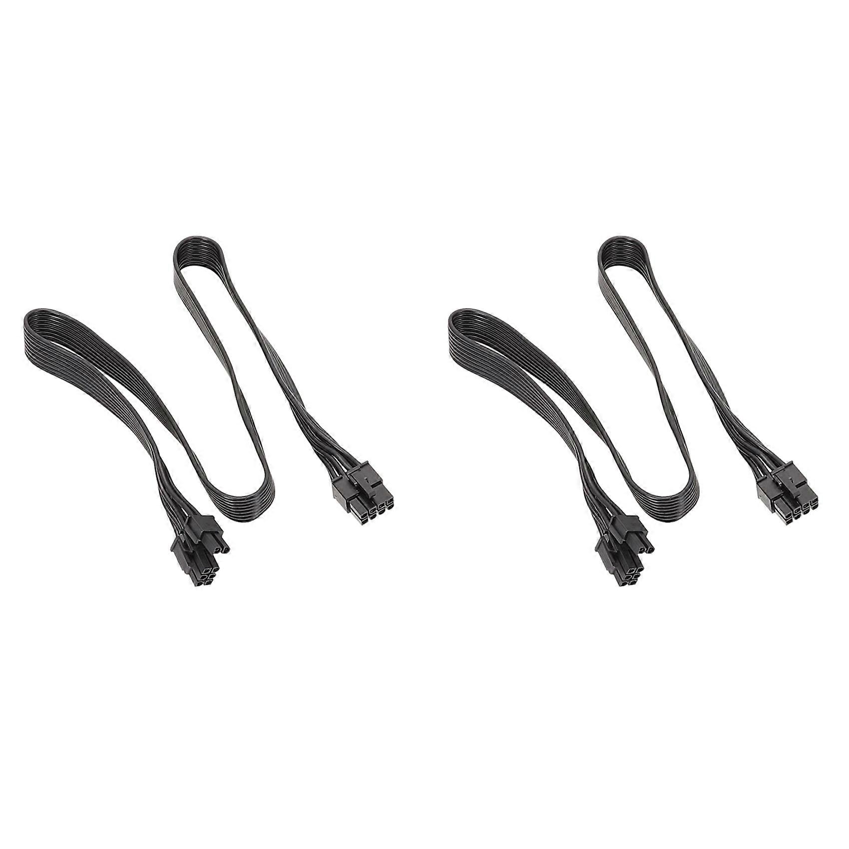 2X PSU Graphics Card 8pin to PCIe 8P (6+2) Pin PCIE GPU Power Cable for EVGA G1 G2 G3 G+ P2 T2 GS Series Modular Power