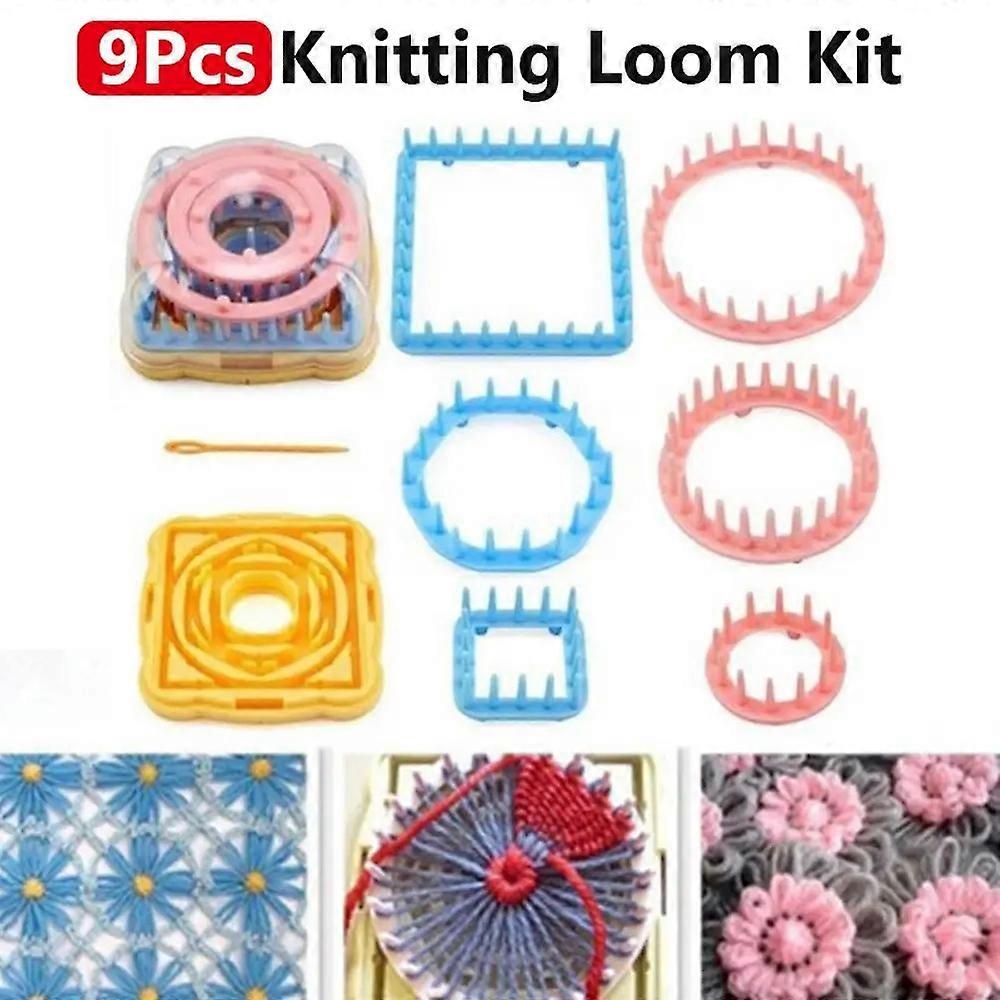 DIY Flower Knitting Loom Kit with Needles - Complete Crochet Weaving Set for Handmade Crafts, Includes Foundation Board & Frames