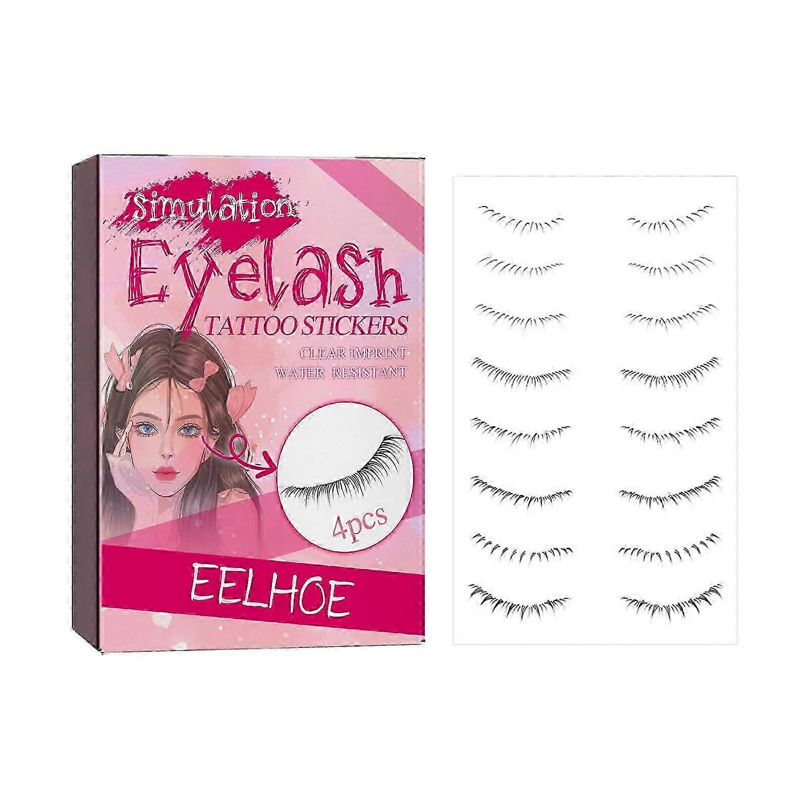 Lazy Eyelash Applicator - Easy-to-Use, Hypoallergenic, Eco-Friendly Makeup Stickers for Effortless, Natural Curl & Versatile Looks (4pcs)
