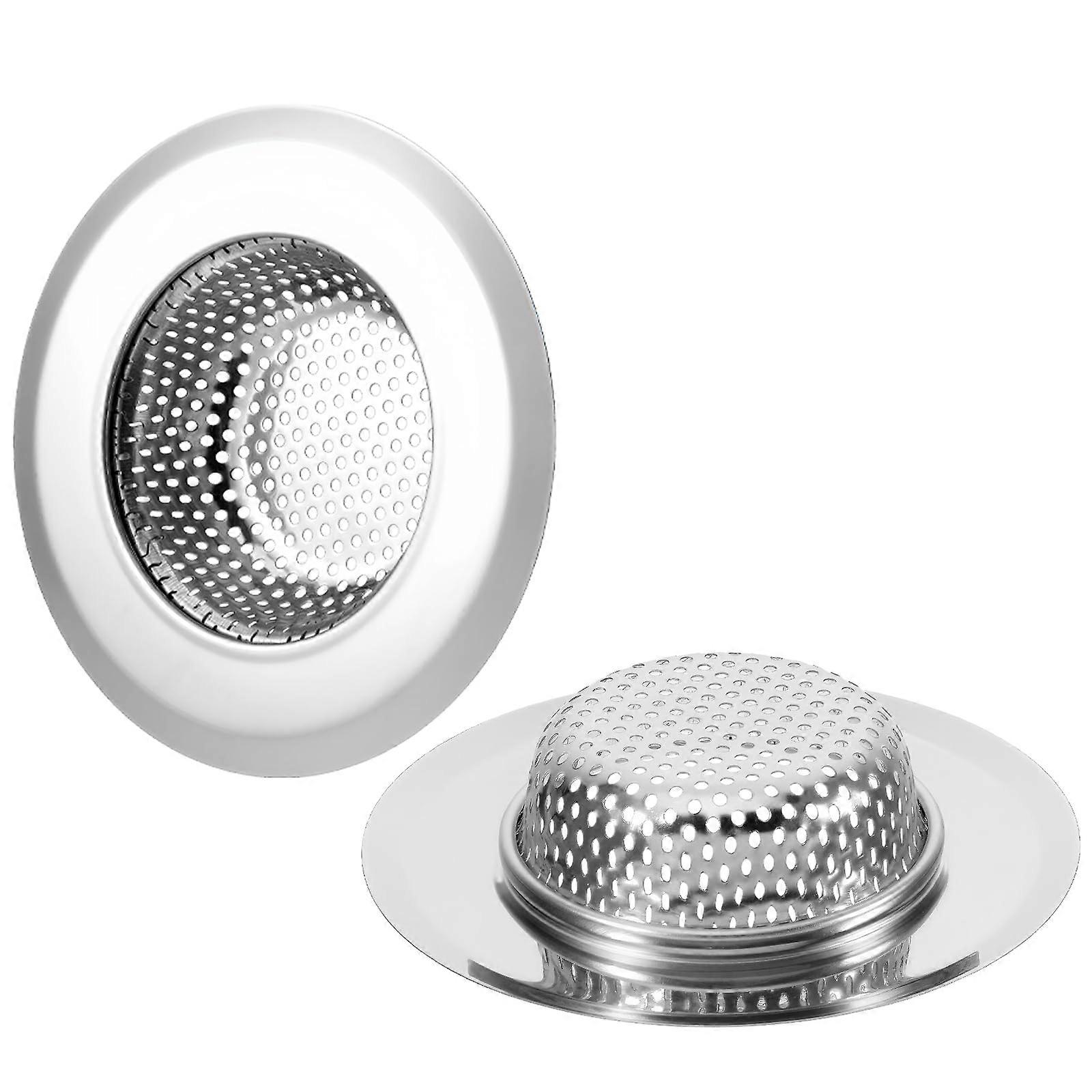 2 Pcs Kitchen Sink Strainer Stainless Steel Rust Resistant Mesh 4.5 Inch Wide Drain Filter