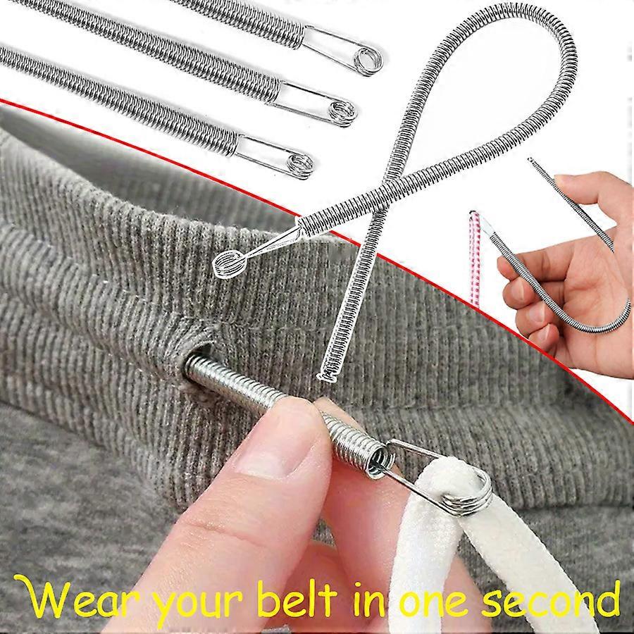3/1PCS Spring Threader, Drawstring Threader Tool for Elastic Waistband, Spring Loaded Needle for Sewing Rope & Cords
