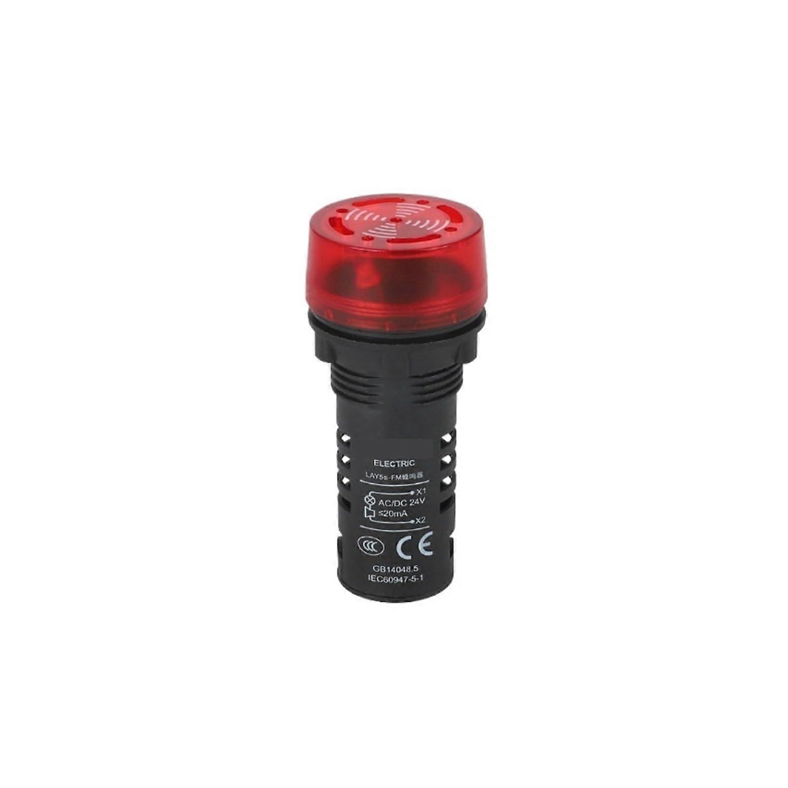 Alarm Siren with Loud Warning Buzzer, Bright Red Flashing Alert, Dual SoundLight Signal 220V 24V