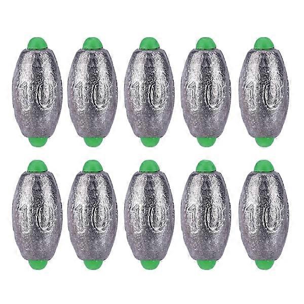 10pcs 5 Sizes Removable Split Sinker Fishing Tackle Weights Kit