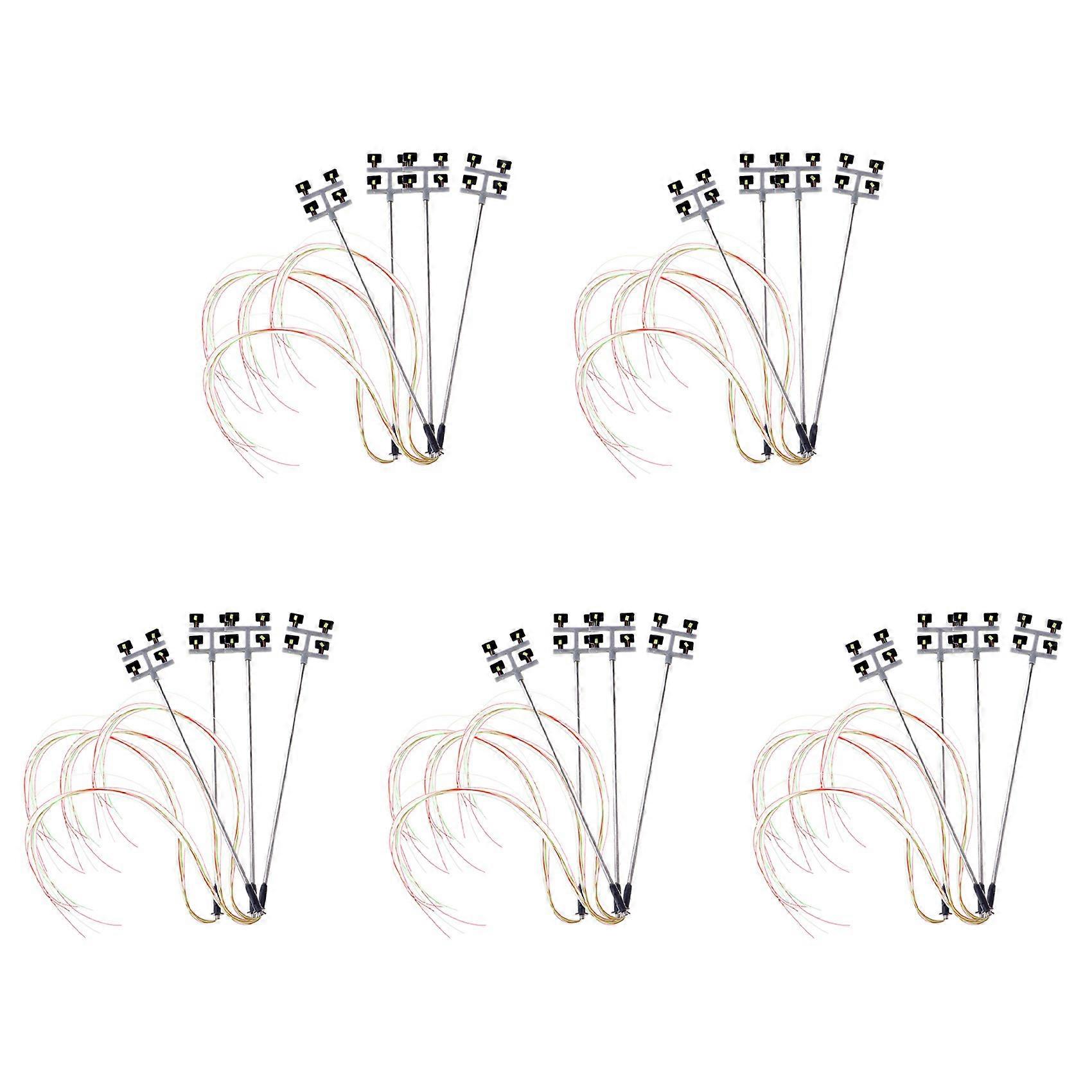 20 PCS HO Scale Model Lighting Tower,Tower Lights Model Lights Layout Lamppost for Train/Garden/Playground/Stadium