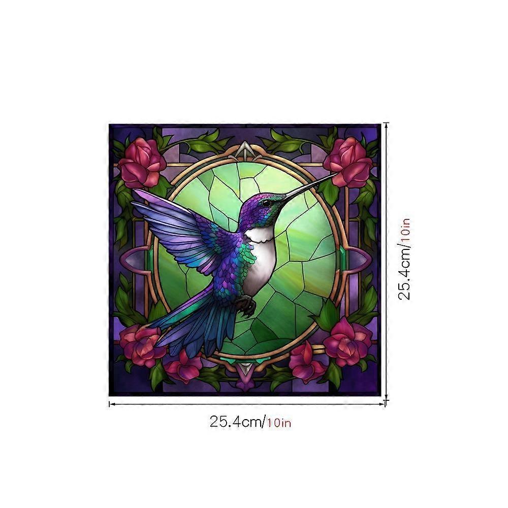 Non-Adhesive Hummingbird Window Decals Reusable Warning Sticker Electrostatic Sticker  Dormitory