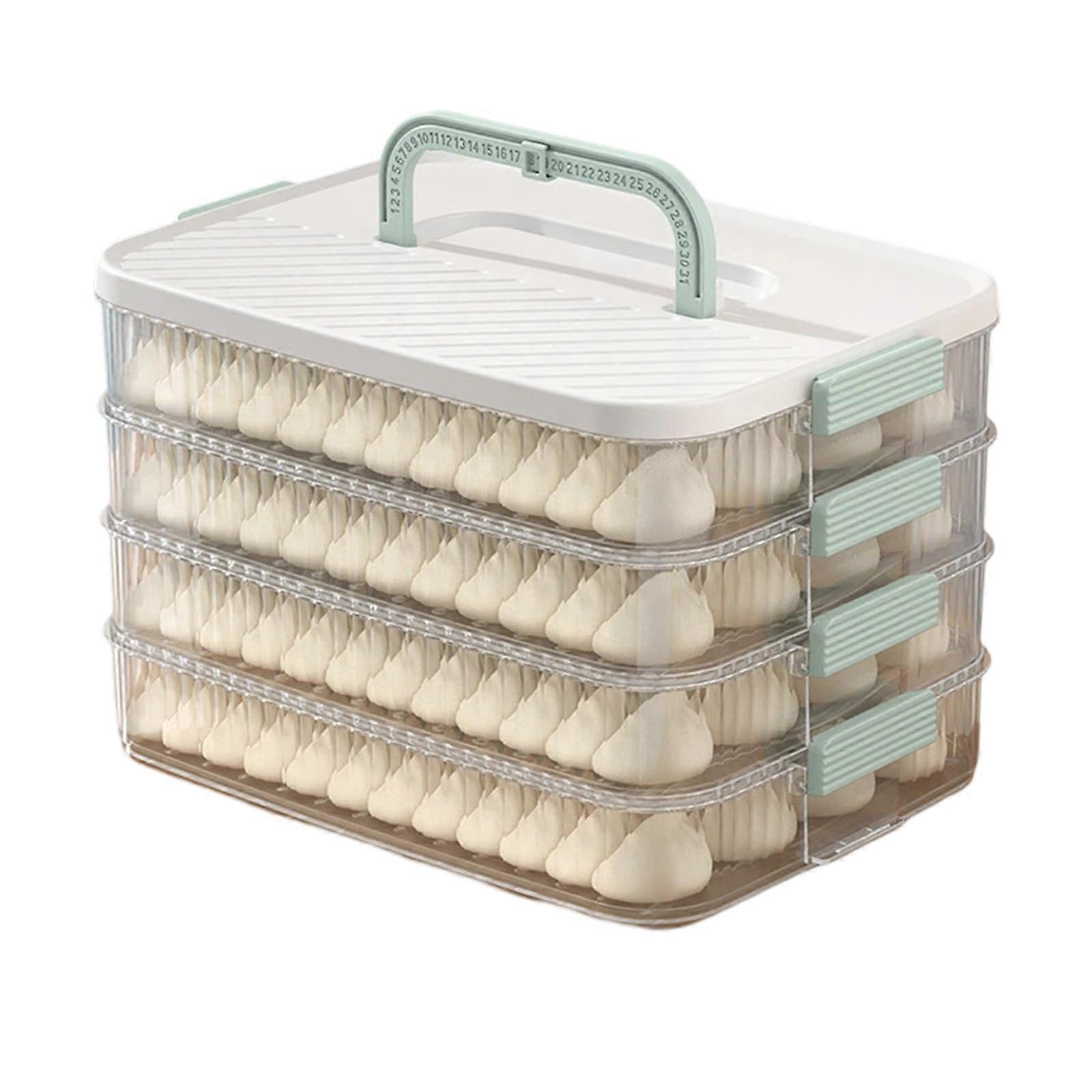 Food Storage Container with Detachable Layers, Transparent Cookie and Cupcake Carrier for Fridge