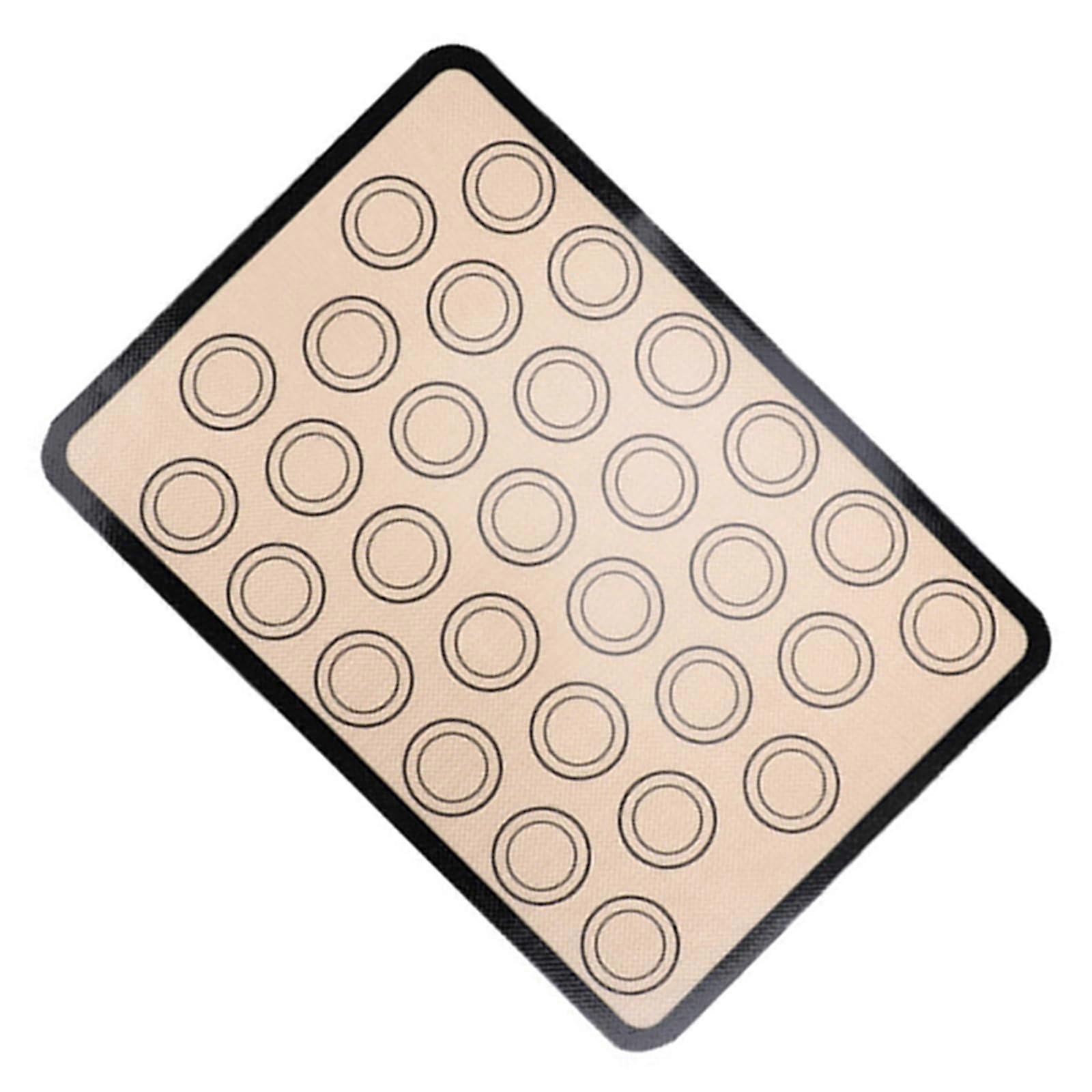 Silicone Baking Mat with Double Rings Nonstick Sheet for Pastry Cookies Cake Decorating Black