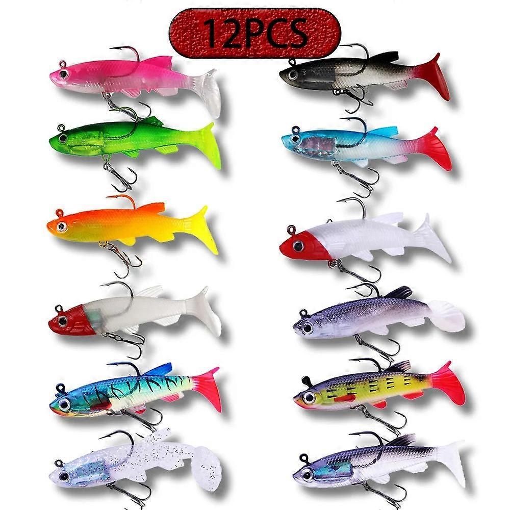 12 pi��ces 14g appat en Silicone leurre souple produits de p��che leurres pour fournitures de p��che nouveaux Wobblers artificiels Wobbler outi