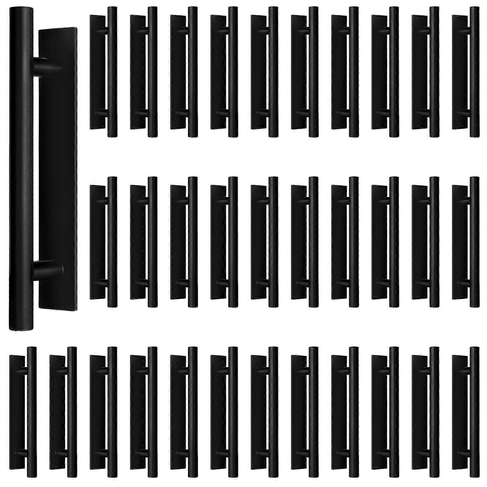 30 Pack SelfStick Cabinet Handles NoDrill Adhesive Drawer Pulls Black 5.9 Inch ABS Plastic