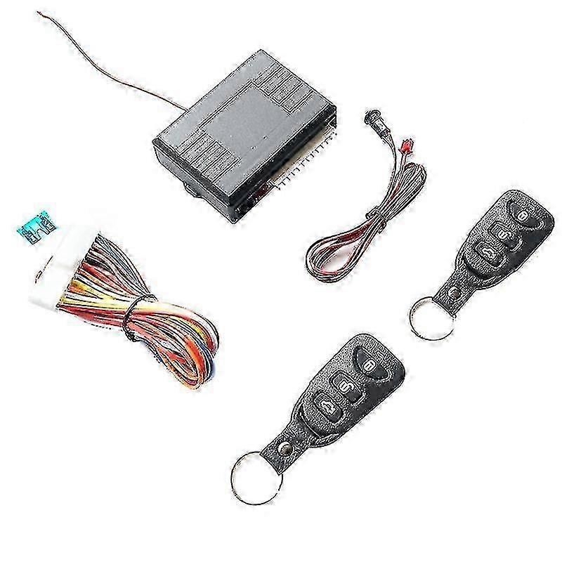 Remote Door Center Lock Kit, 2 Universal Remote Controls, Trunk Open, Black, One Set