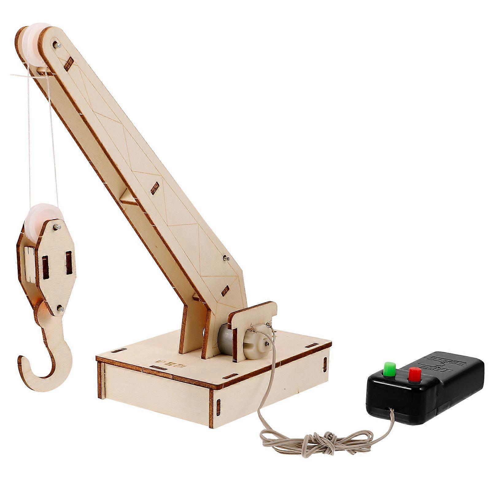 1 Set Stem Science Learning Kit Diy Crane Model Assembly Toy For Children
