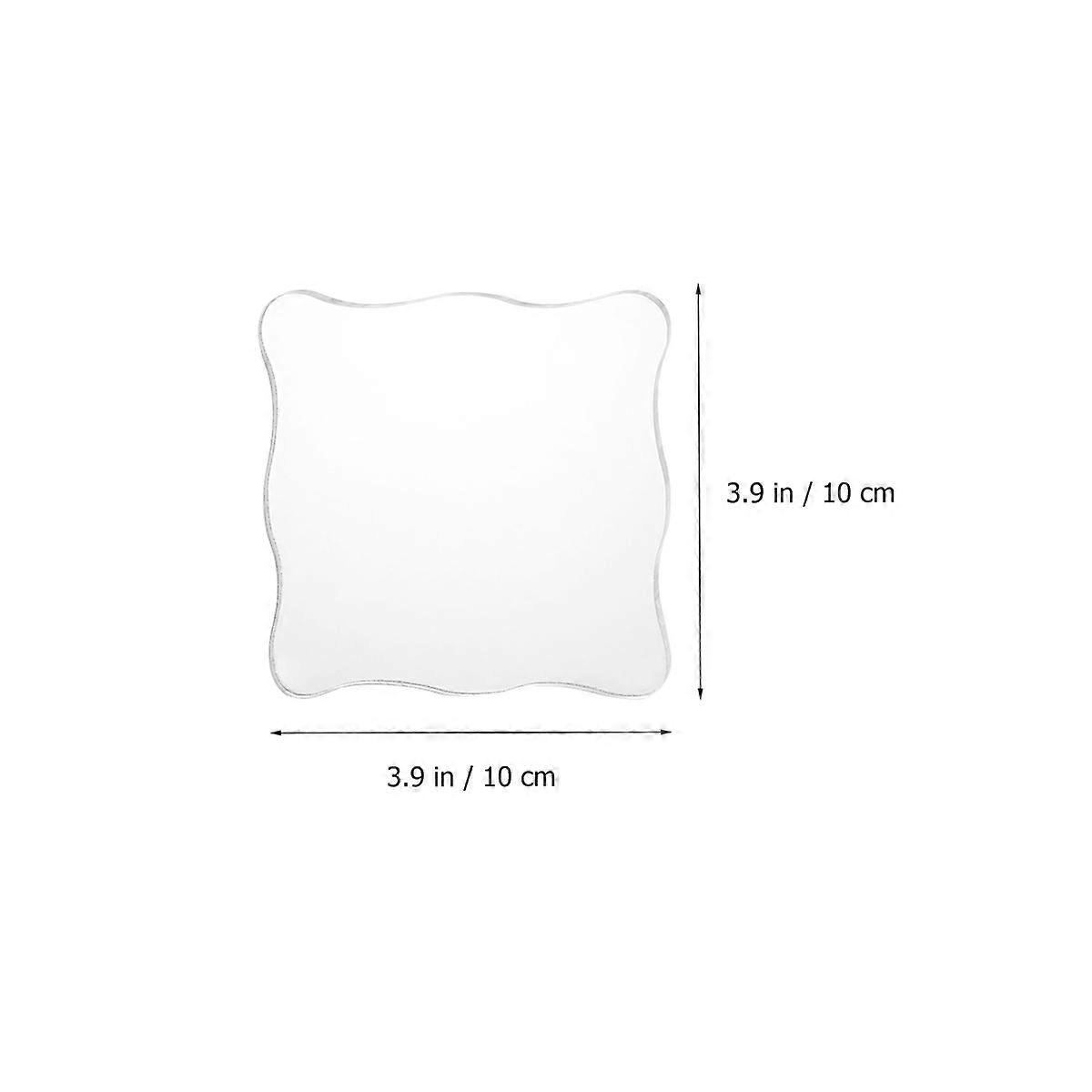 White Diary Stamp Blocks for Crafting 2Pcs Square Transparent Stamping Plates