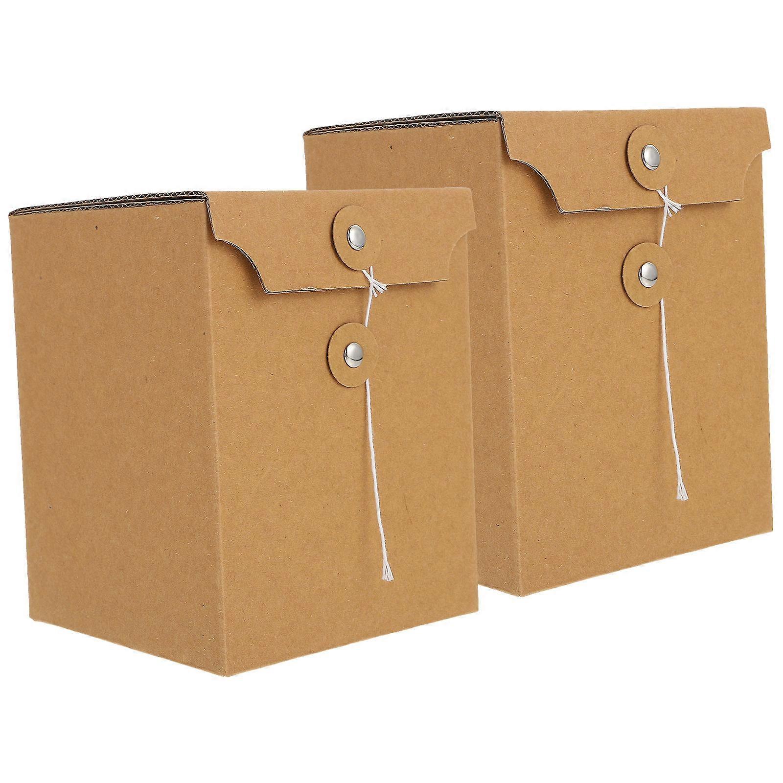 Kraft Paper Packaging Boxes Candle Wrapping Boxes for Storage Use 2Pcs