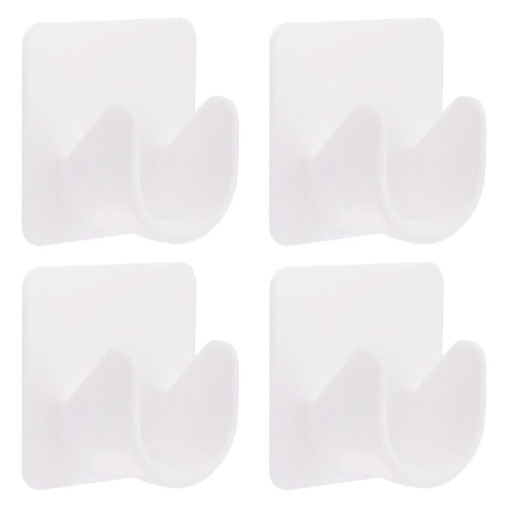 4pcs Curtain Pole Bracket Hooks Rod Support Brackets Single Rod