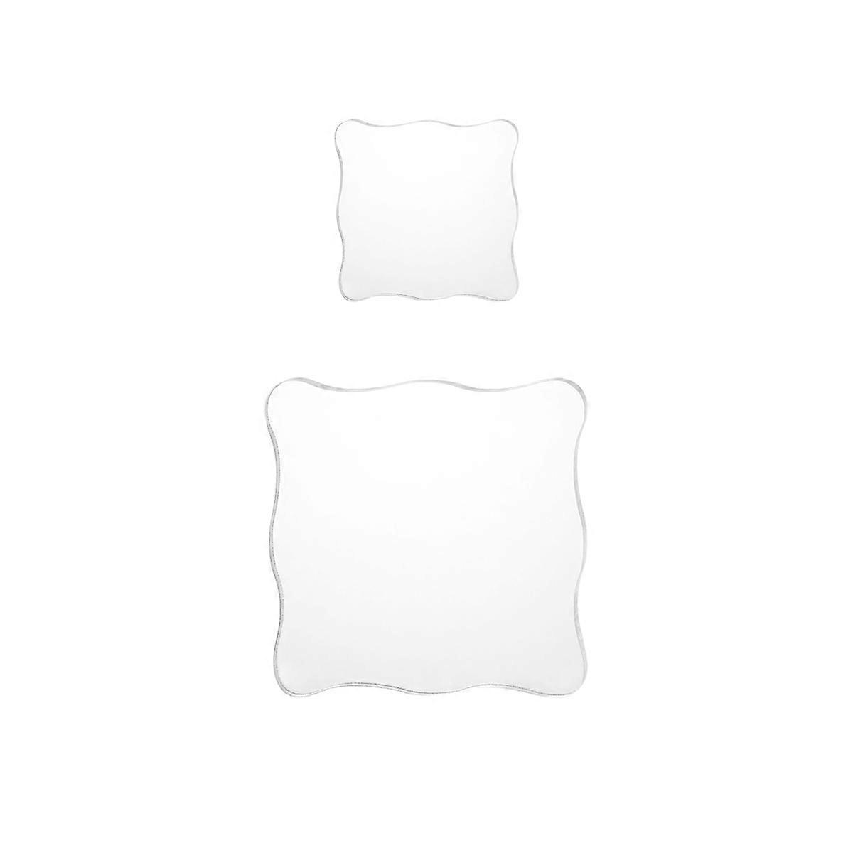 Acrylic Stamping Blocks for Diary Scrapbooking 2Pcs White Clear Stamp Tools