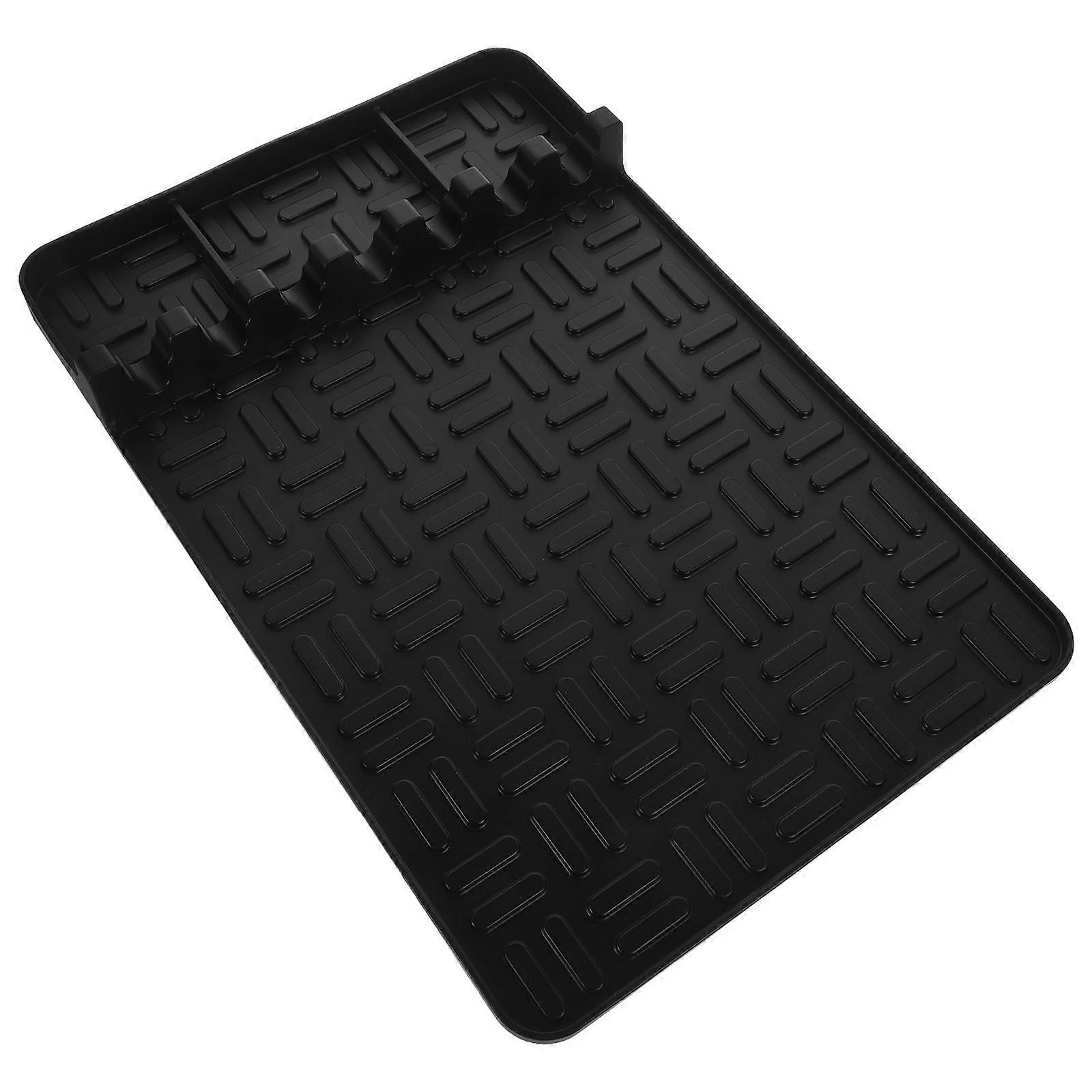 Silicone Griddle Tool Mat for Kitchen Counter 2Pcs Black Heat Resistant
