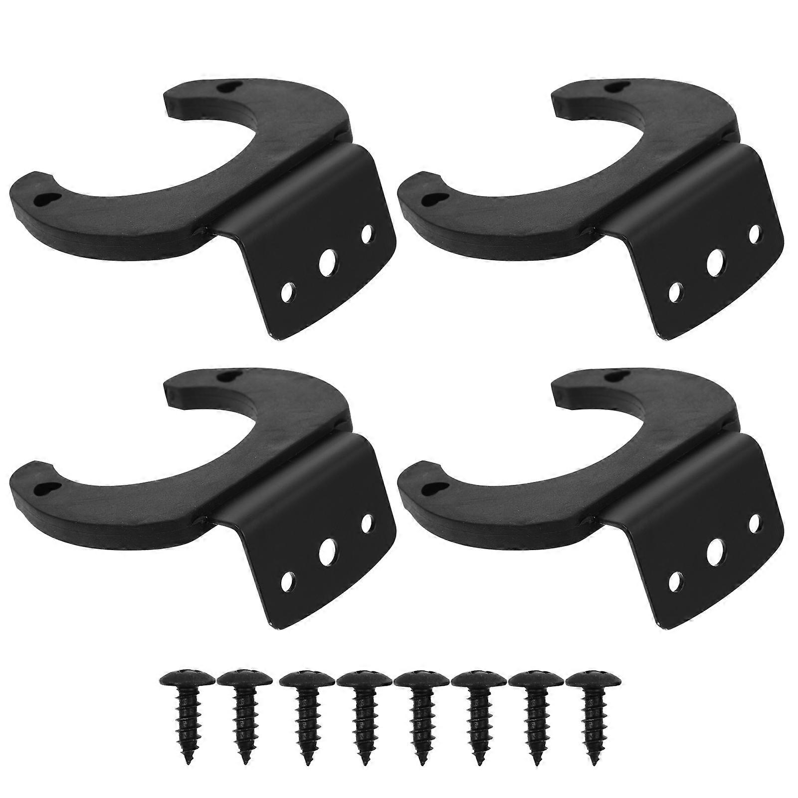 4PCS Microphone Hook Metal Silicone Wall Mount Mic Clamp Holder Accessory