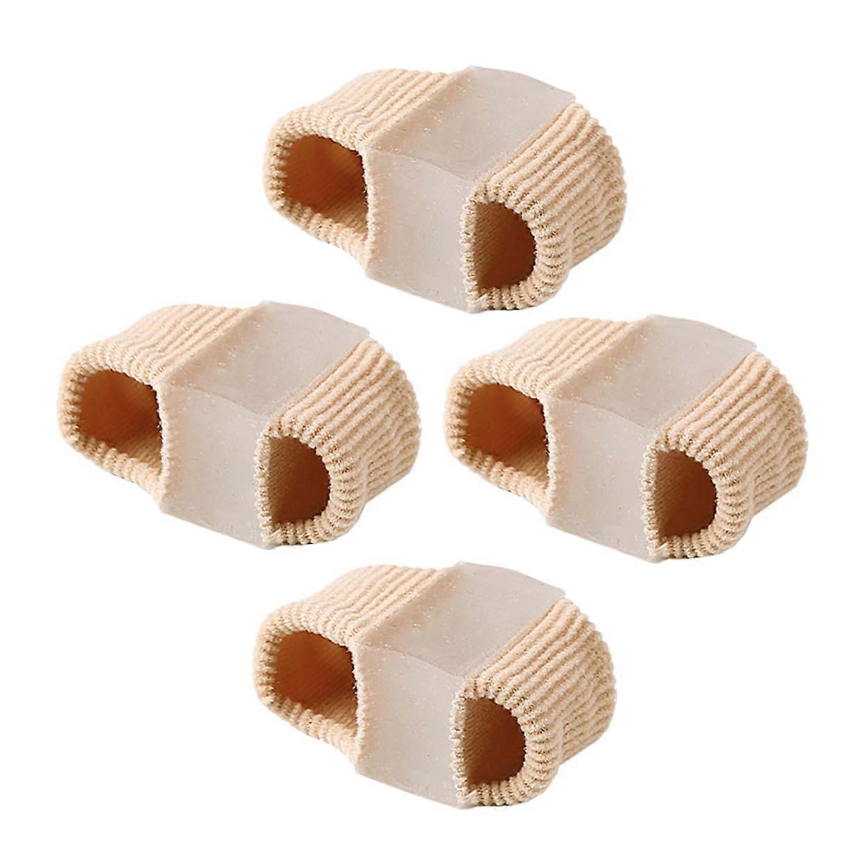 Toe Separators and Bunion Corrector 4Pcs Adjustable Woven DoubleHole Spacers for Overlapping Toes