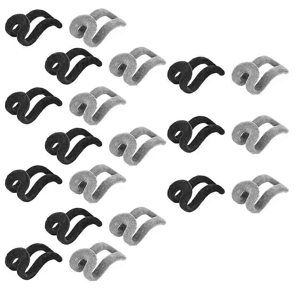 Clothes Hook Flocking Hanger for Wardrobe Storage 60Pcs Pack