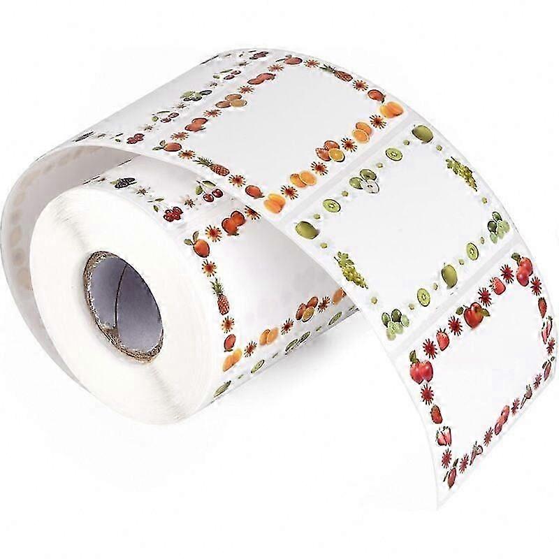250 Labels with Fruit Design for Jam Jars and More
