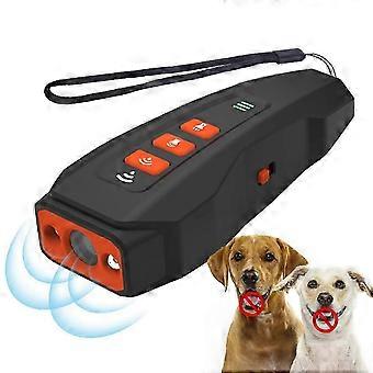 Dispositif de dissuasion des aboiements de chien, outil de formation à ultrasons rechargeable 3 en 1 pour chiens, outil anti-aboiement sûr et facile à utiliser pour les comportements indésirables des chiens