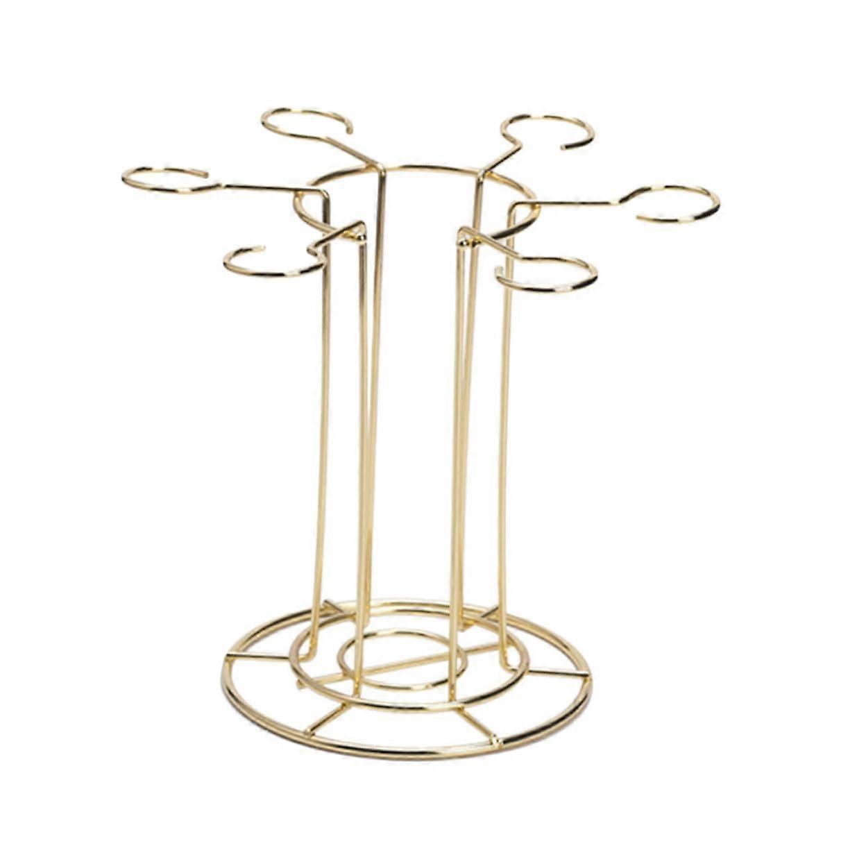 Freestanding Iron Wine Glass Rack Stemware Holder Space Saving Kitchen Bar Countertop Organizer