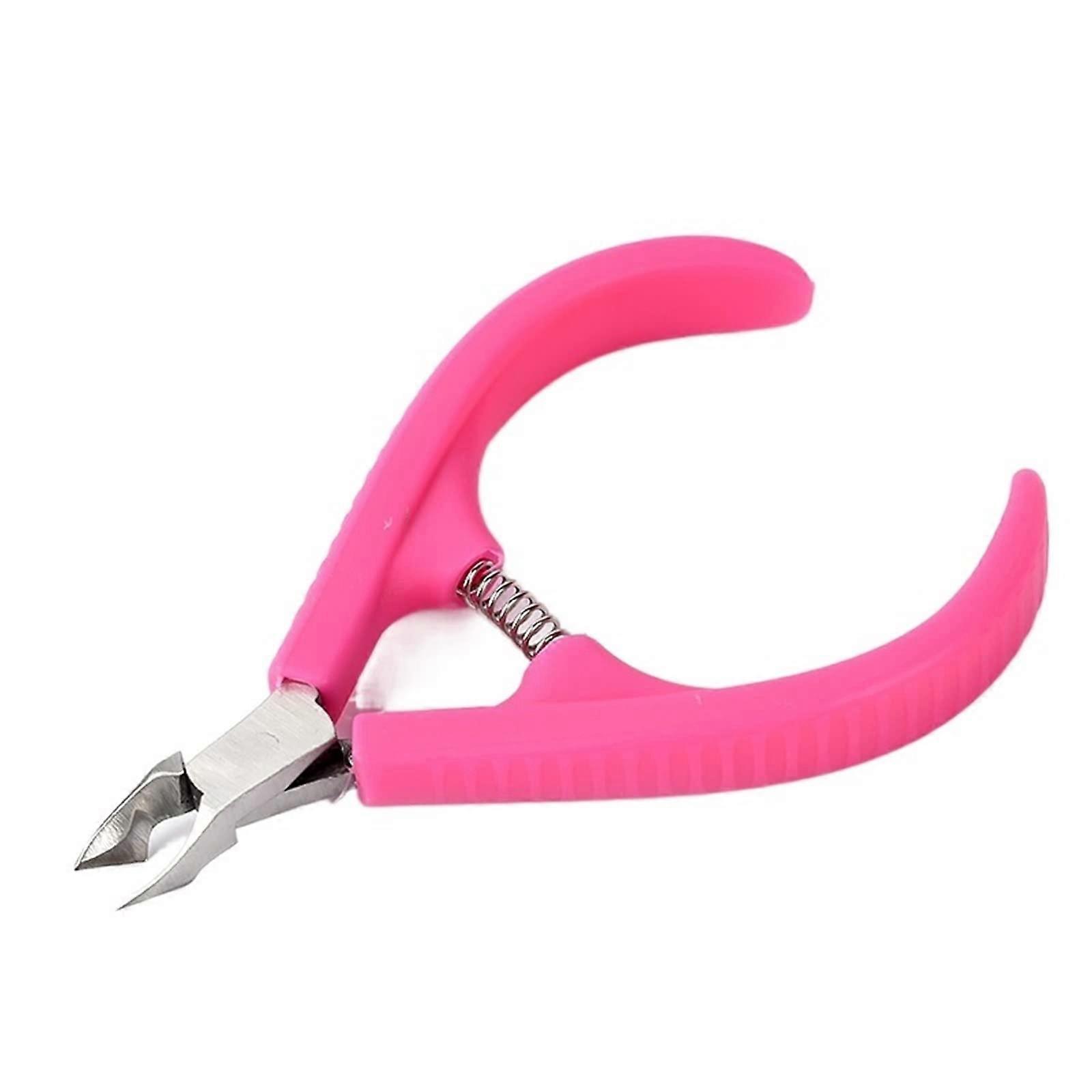 Stainless Steel Cuticle Nipper with Precise Sharp Blades, Ergonomic Grip, Pink Manicure Tool