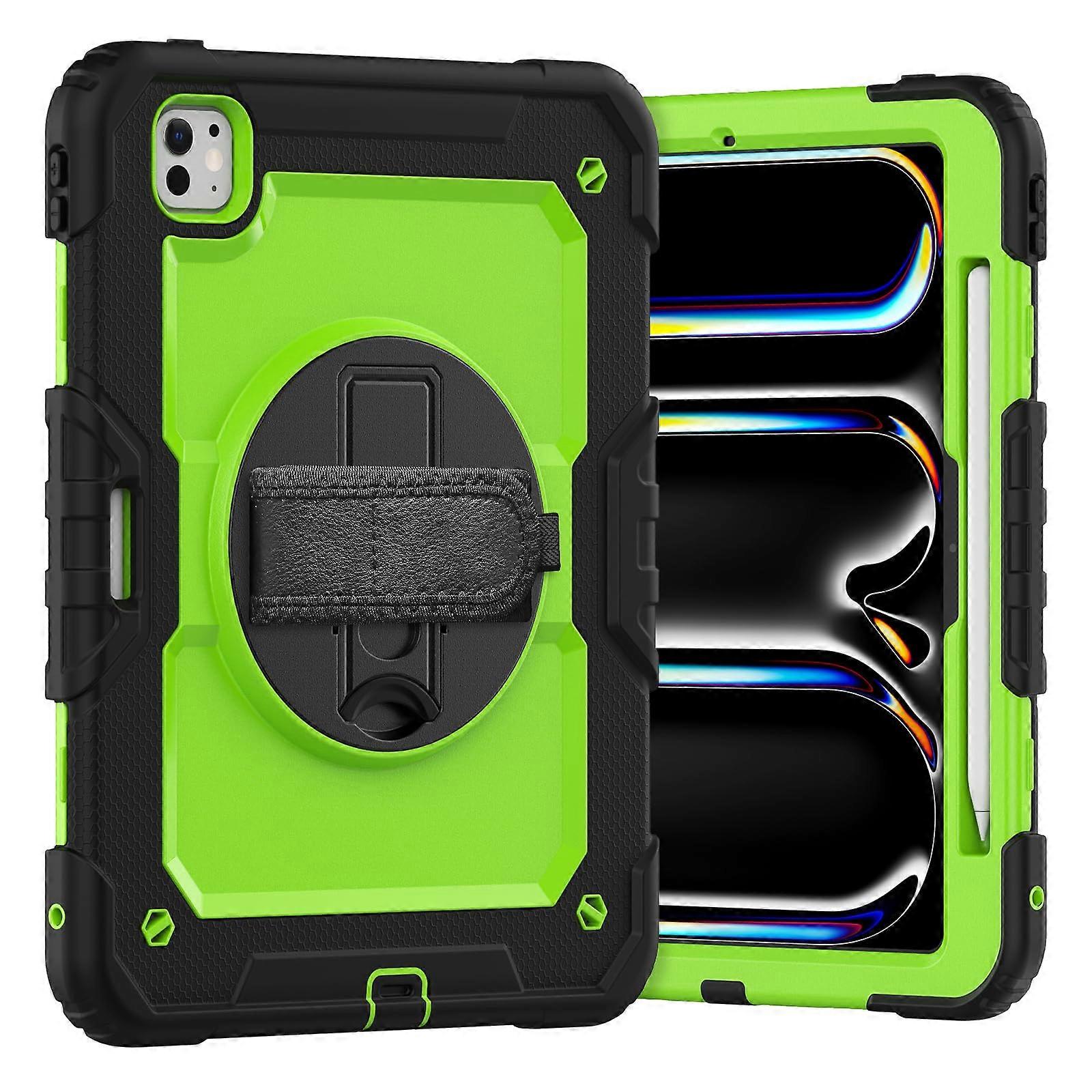 Shockproof Case with 360° Stand, Screen Protector and Shoulder Strap for iPad Pro 11 M4 2024