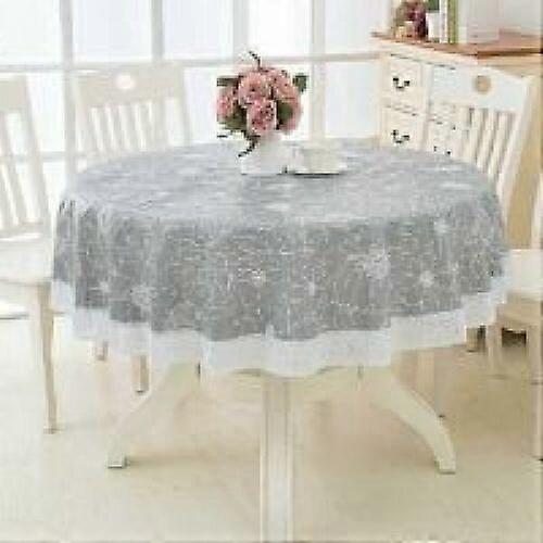 Round Tablecloth, Durable with Good Drape, 180cm Lace Design, Home Table Cloth