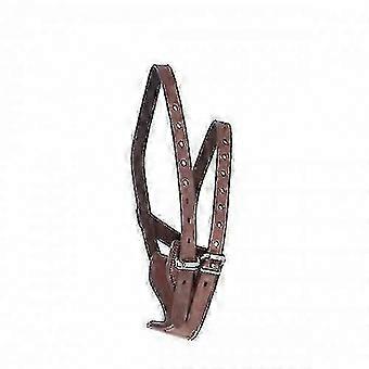 Collare per cavalli in pelle con design anti-morso per uso equestre
