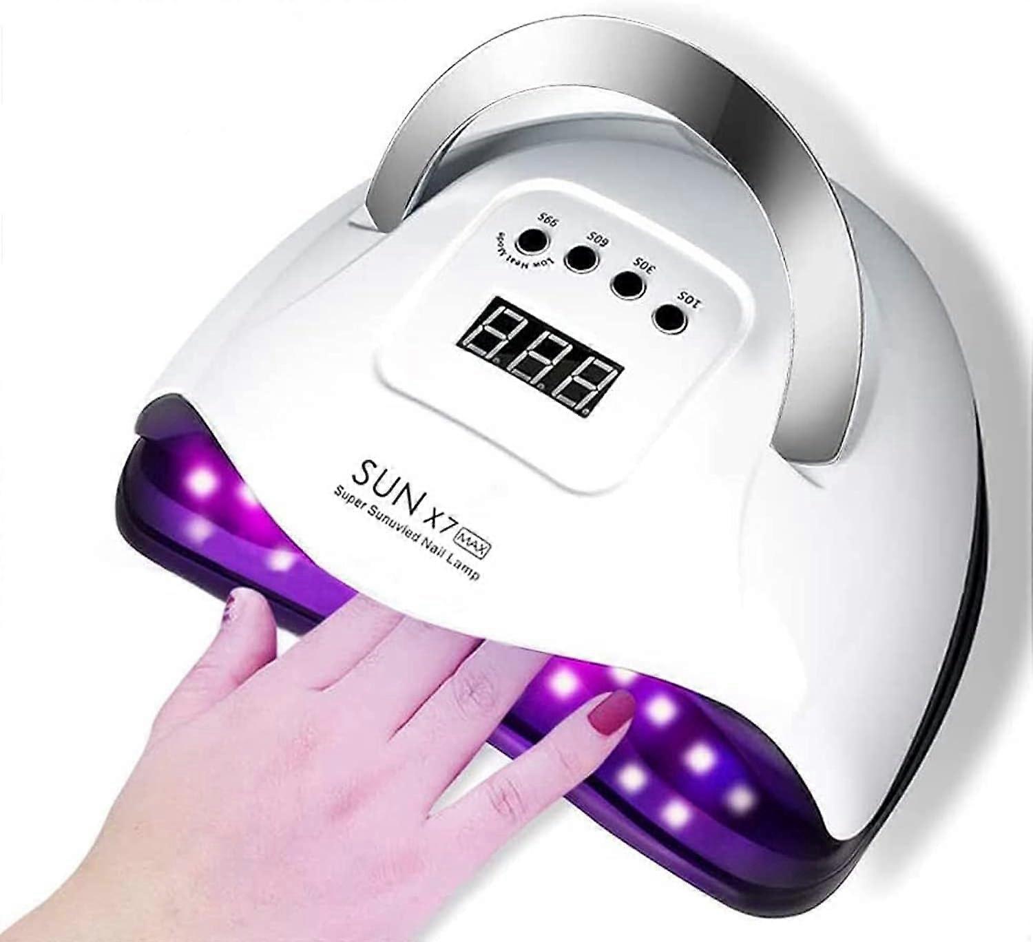 180W UV LED Nail Lamp Fast Curing Gel Nail Dryer with Automatic Sensor and 4 Timer Settings