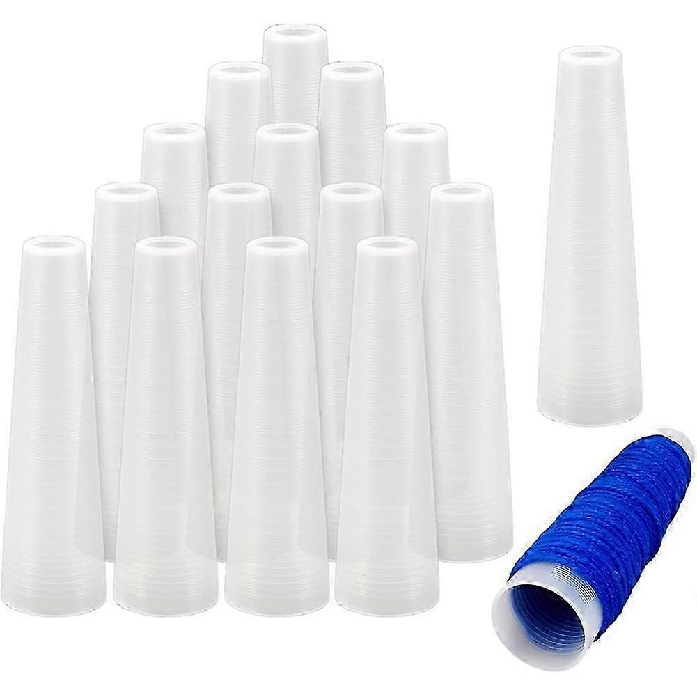 20pcs Tapered Plastic Bobbins Plastic Yarn Cones Empty Thread Spools Cord Thread for Sewing Knitting Embroidery Projects