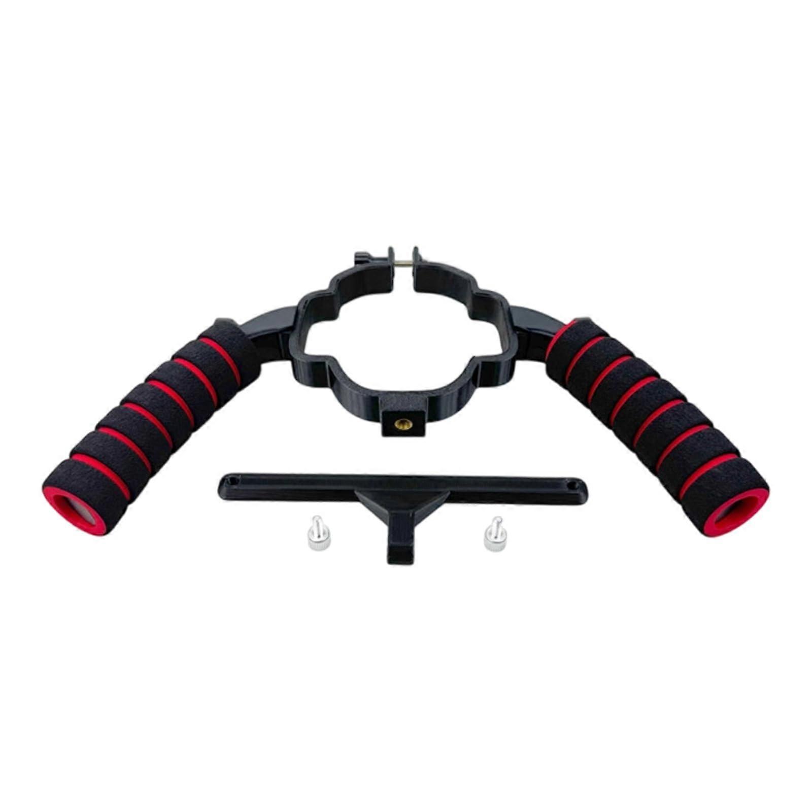 Camera Handheld Grip Dual Handle Stabilizer with Ergonomic Double Grip and Tripod Compatible Base