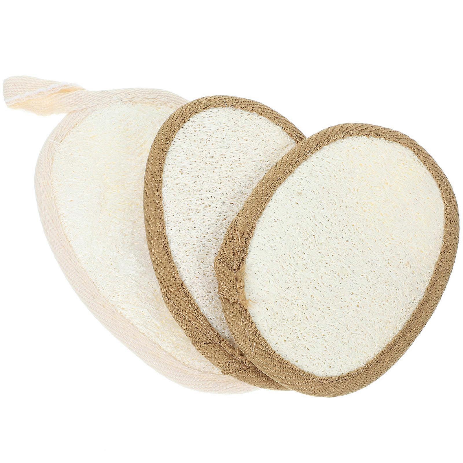 Éponge de douche luffa, lot de 3, pour le bain