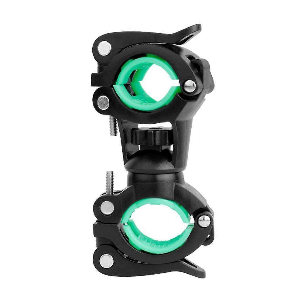 Bicycle Light Holder, Multifunctional Rotatable Flashlight Holder, Bicycle Headlight Holder Black+Green