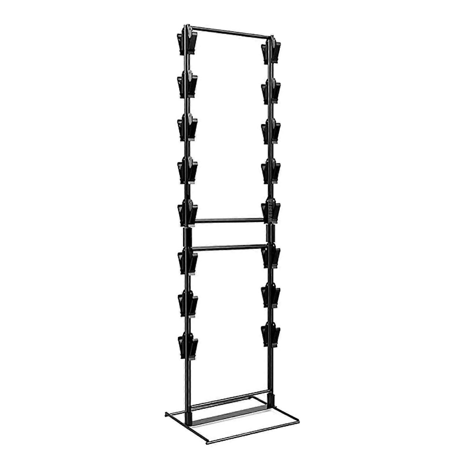 Chip Rack Display Stand with 2 Row 32 Clips, Space Saving Iron Frame for Retail Counter