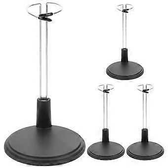 Suporte ajustável para exibição de bonecas, conjunto de 4 peças, suporte para figuras de ação, preto.