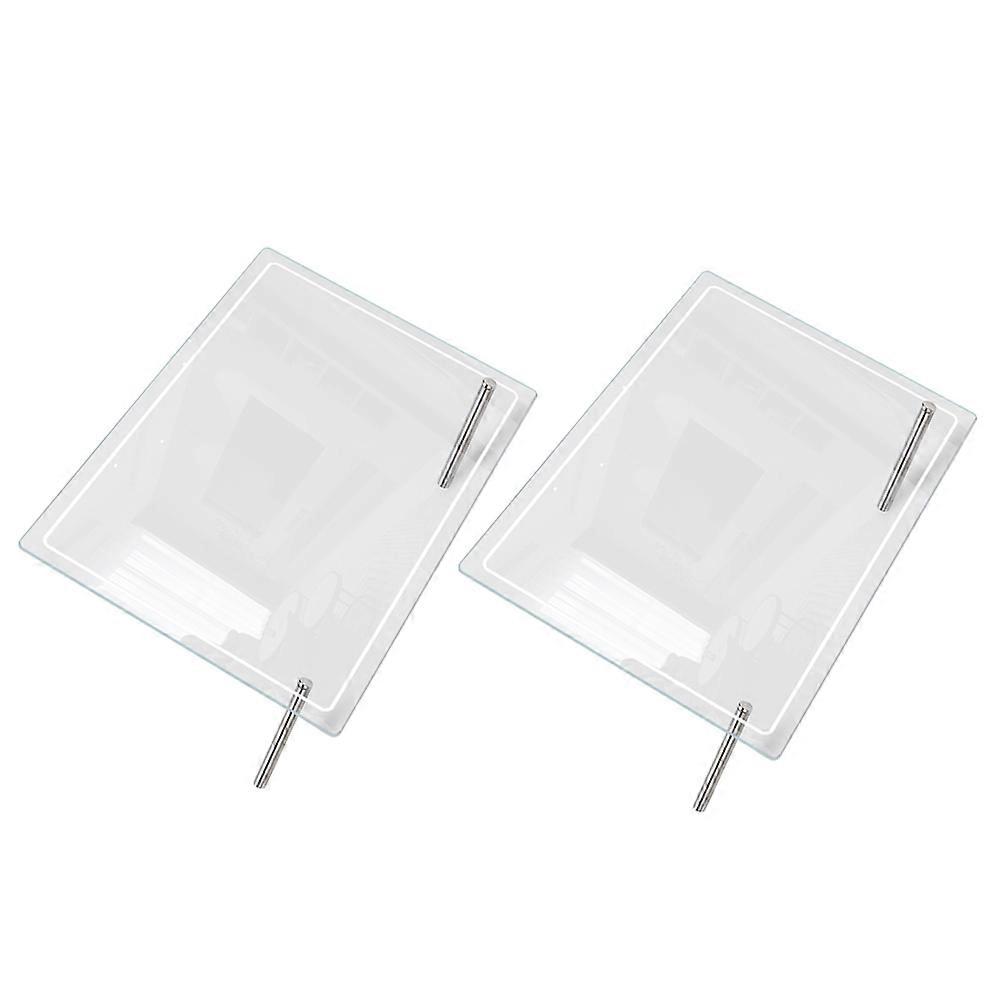 Desk Whiteboard Acrylic Memo Board for Writting Use 2Sets Transparent