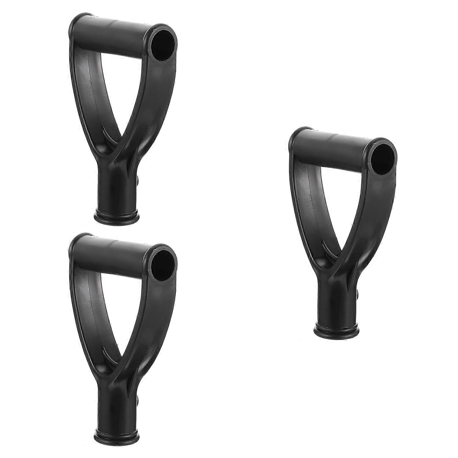Snow Handle Parts 3Pcs Black Plastic Handles