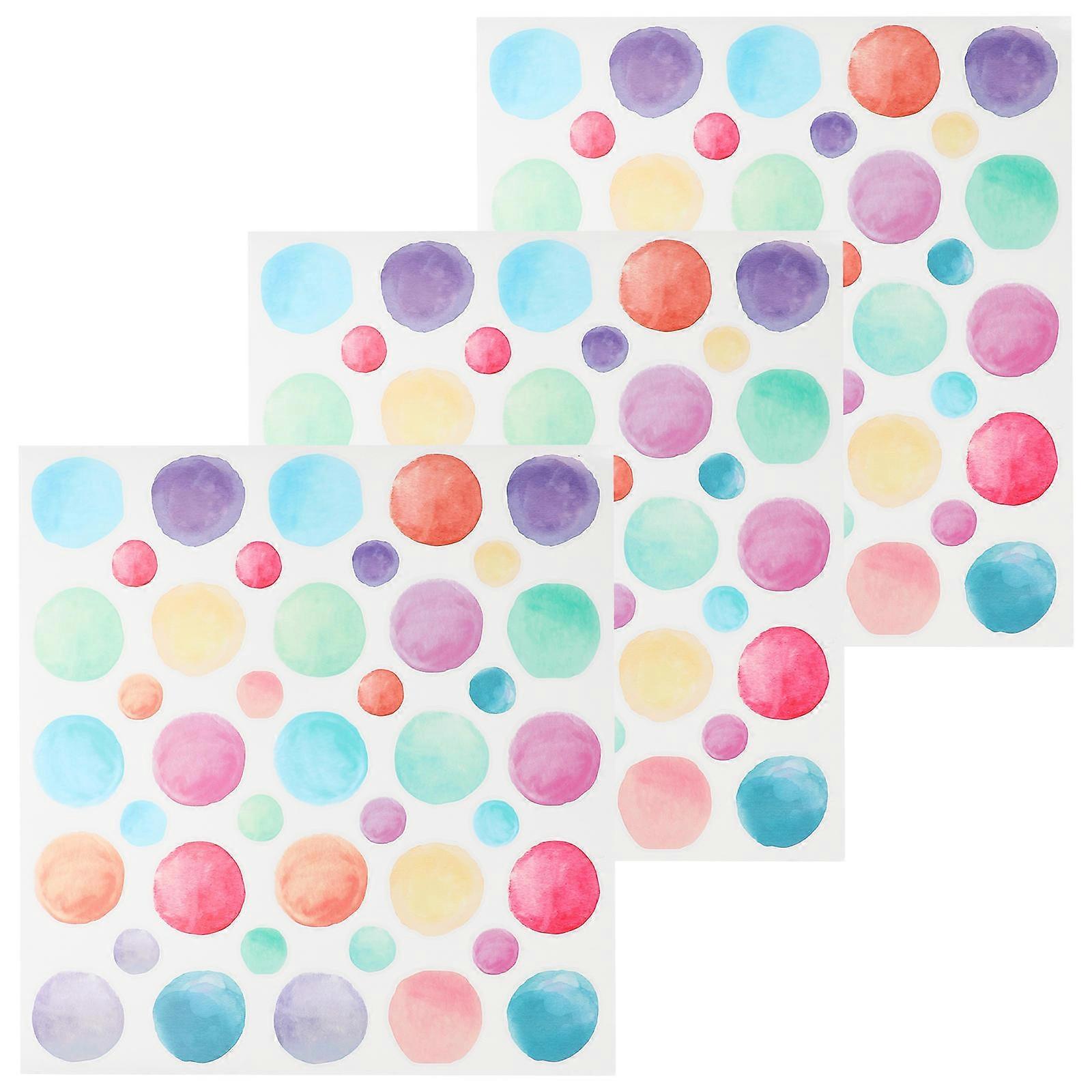 Dot Border Sticker PVC for Decoration 3 Sheets Bulletin Board Borders