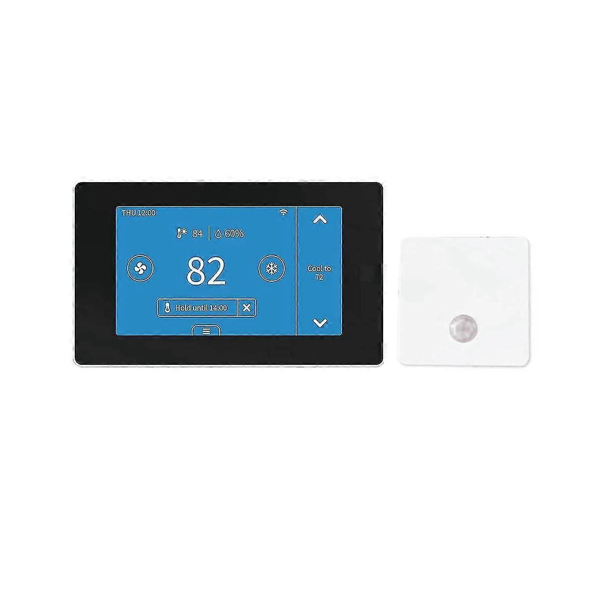 Programmable Wifi Smart Thermostat , No C-wire Required By C-wire Adapter, With Zone Remote Sensor
